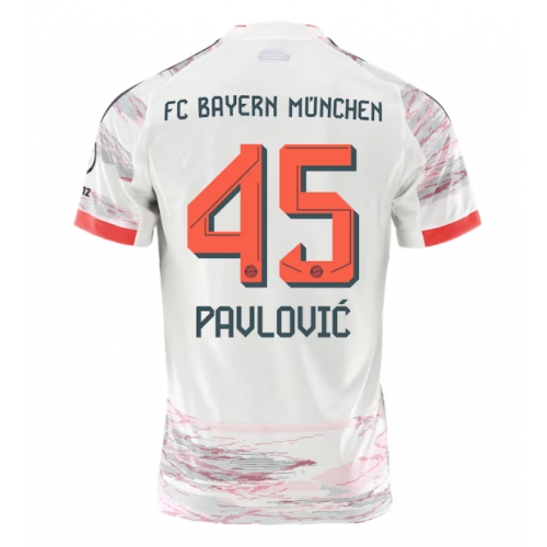 Billige Fotballdrakt Bayern Munich Aleksandar Pavlovic #45 Replika Bortedrakt 2025-26 Kortermet Billige Fotballdrakt Bayern Munich Aleksandar Pavlovic #45 Replika Bortedrakt 2025-26 Kortermet
